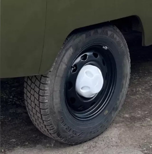 UAZ Hunter, Bukhanka, Patriot wheel caps "white" (set of 4pcs) - Miles Car parts & accessories