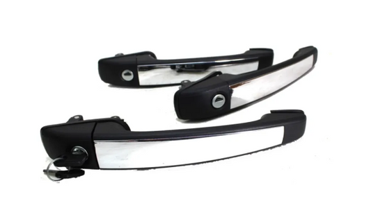 Door opening handles chrome "new" UAZ 452, Bukhanka (kit 3 pcs) - Miles Car parts & accessories