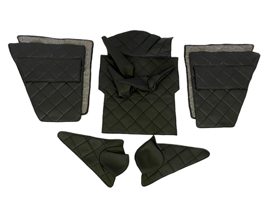 Interior trim UAZ 469 (7 items, artificial leather, black) - Miles Car parts & accessories