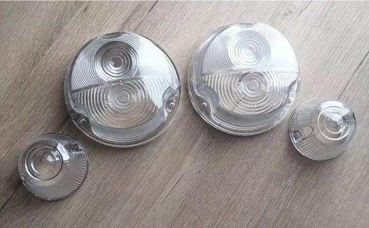 Front light diffusers white UAZ 469, 3151, Hunter, 452, Bukhanka (kit 4 pcs)