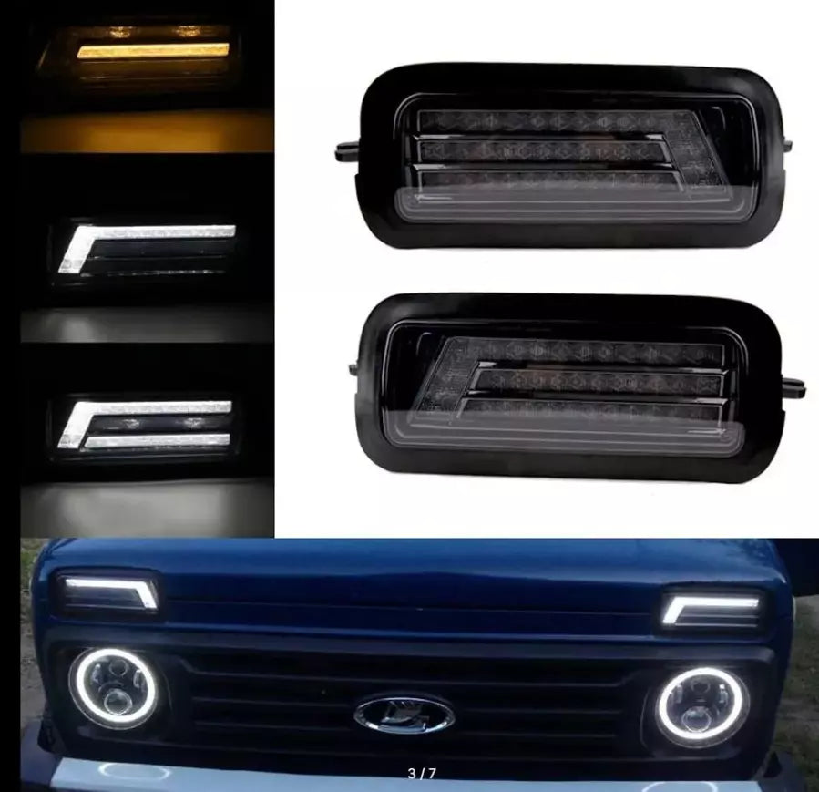 Front marker light "LED" Lada 4x4 Niva, VAZ 21213, 2131, Niva Legend (L/R) - Miles Car parts & accessories