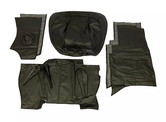 Interior trim UAZ 452 Buchanka (6 items, artificial leather, black)