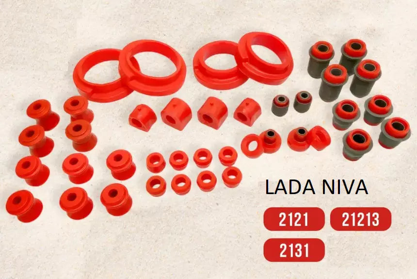 Polyurethane suspension bushing kit Lada Niva 2121, 21213, 2131(before2009)38pcs - Miles Car parts & accessories