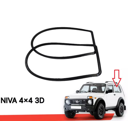 Rear side window seals Lada Niva 4x4 2121, 21213, 21214 (set L/R)