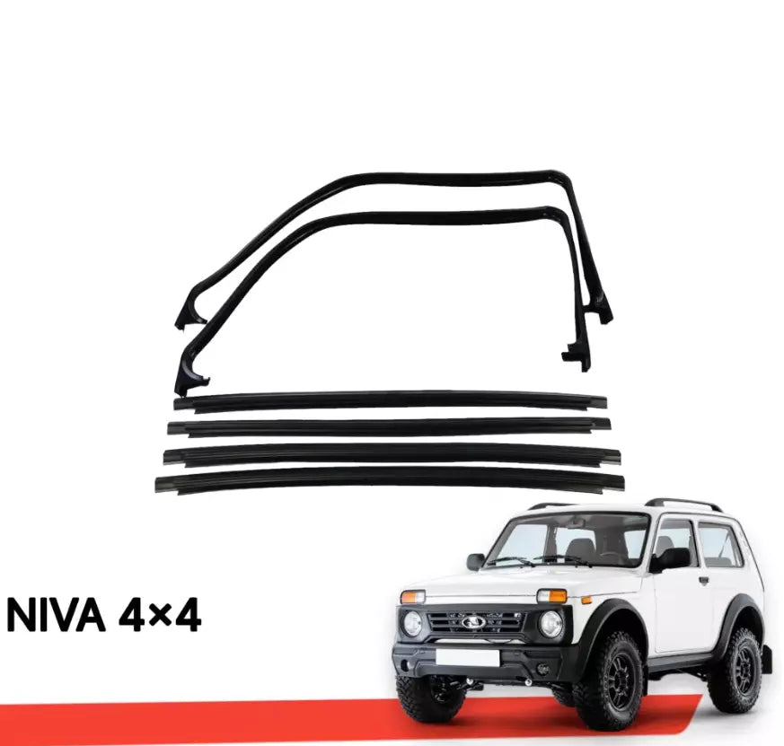 Side window seals Lada Niva 4x4 21213, 21214 (set L/R) - Miles Car parts & accessories