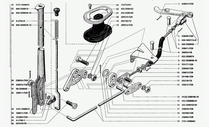 Plate the parking brake lever UAZ 452 Buhanka