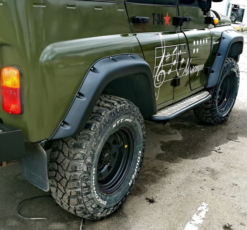 Fender Flare Extensions Trim (kit 4 pc) for UAZ 469, 3151, Hunter - Miles Car parts & accessories