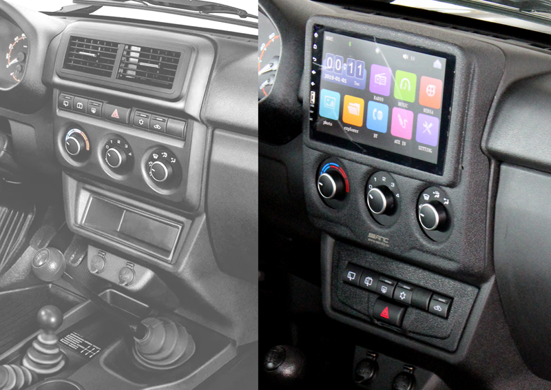 Transitional frame for a 9-inch radio (instrument panel console)LADA NIVA LEGEND - Miles Car parts & accessories