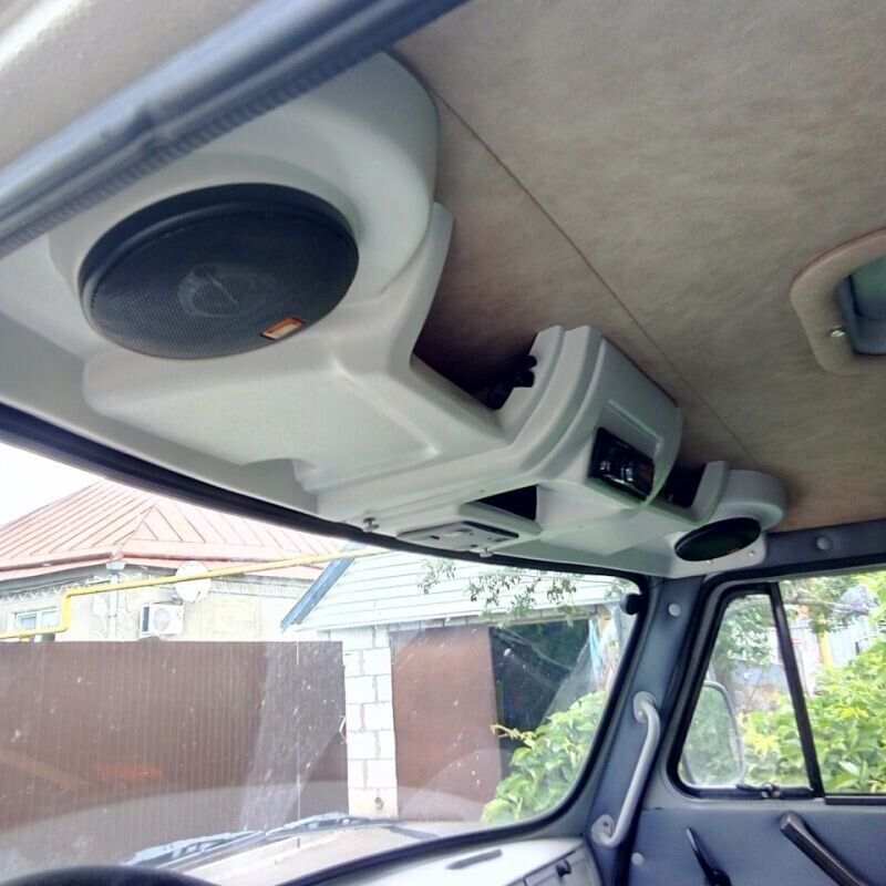 Shelf for radio and speakers (grey) UAZ 452 Bukhanka - Miles Car parts & accessories