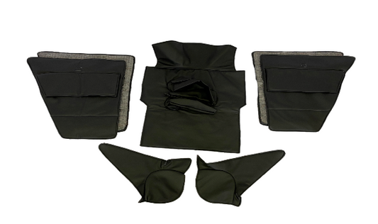 Interior trim UAZ 469 (7 items, artificial leather, black)