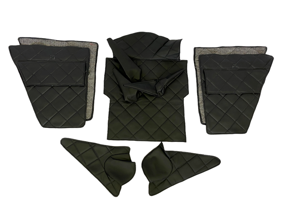 Interior trim UAZ 469 (7 items, artificial leather, black) - Miles Car parts & accessories